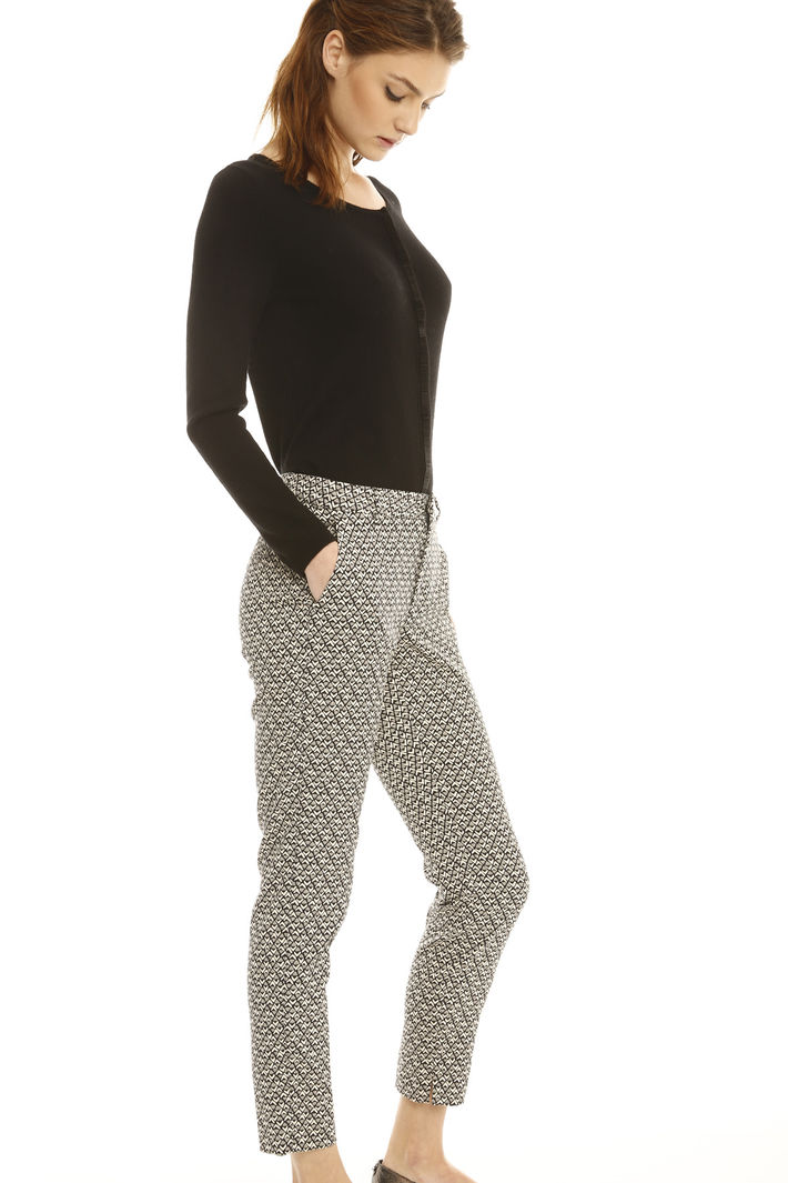 Pantaloni jacquard a sigaretta Fashion Market Pantaloni jacquard a sigaretta Fashion Market
