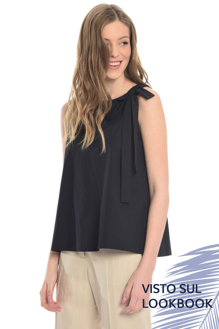Top svasato con fiocco Diffusione Tessile Top svasato con fiocco Diffusione Tessile
