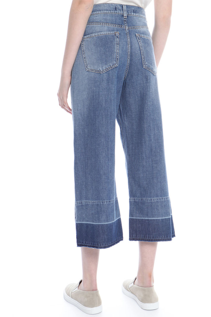 Pantalone cropped in denim Diffusione Tessile Pantalone cropped in denim Diffusione Tessile