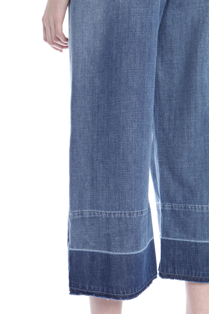 Pantalone cropped in denim Diffusione Tessile Pantalone cropped in denim Diffusione Tessile