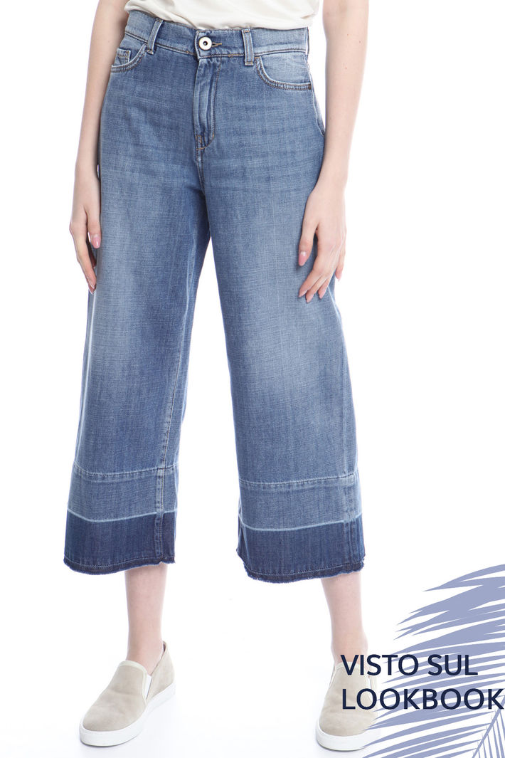 Pantalone cropped in denim Diffusione Tessile Pantalone cropped in denim Diffusione Tessile
