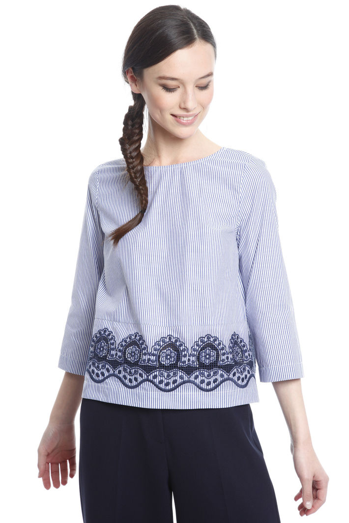 Blusa in popeline di cotone Diffusione Tessile Blusa in popeline di cotone Diffusione Tessile
