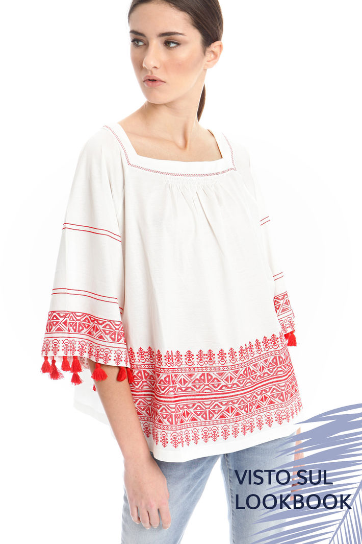 Top con ricami e nappine Diffusione Tessile Top con ricami e nappine Diffusione Tessile