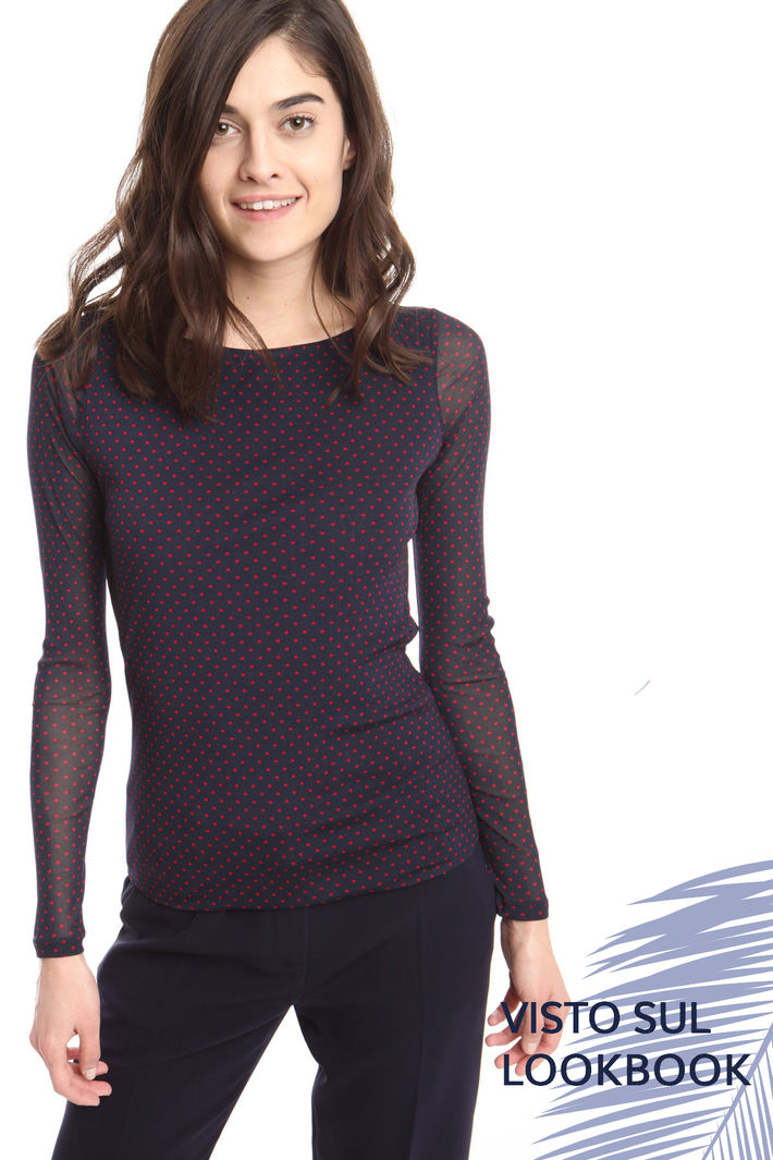 Top in tulle stretch stampato Intrend Top in tulle stretch stampato Intrend