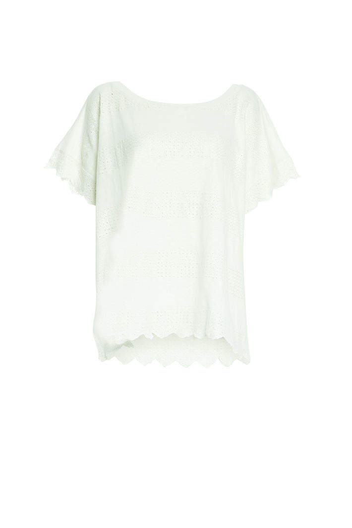 T-shirt con dettagli sangallo Diffusione Tessile T-shirt con dettagli sangallo Diffusione Tessile