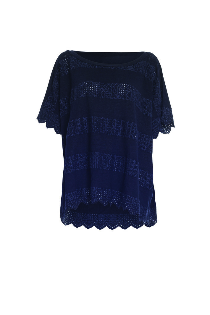 T-shirt con dettagli sangallo Diffusione Tessile T-shirt con dettagli sangallo Diffusione Tessile