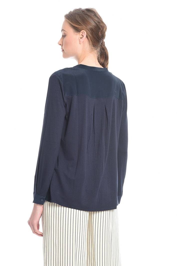 T-shirt bimateriale con pieghe Fashion Market T-shirt bimateriale con pieghe Fashion Market