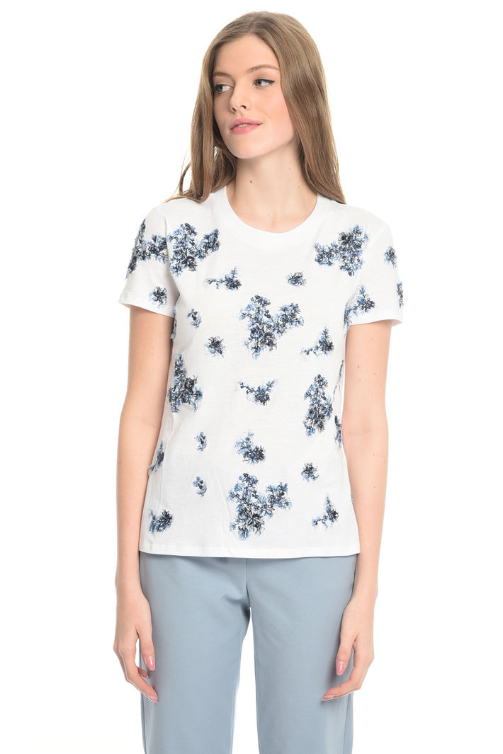 T-shirt con ricami floreali Fashion Market T-shirt con ricami floreali Fashion Market