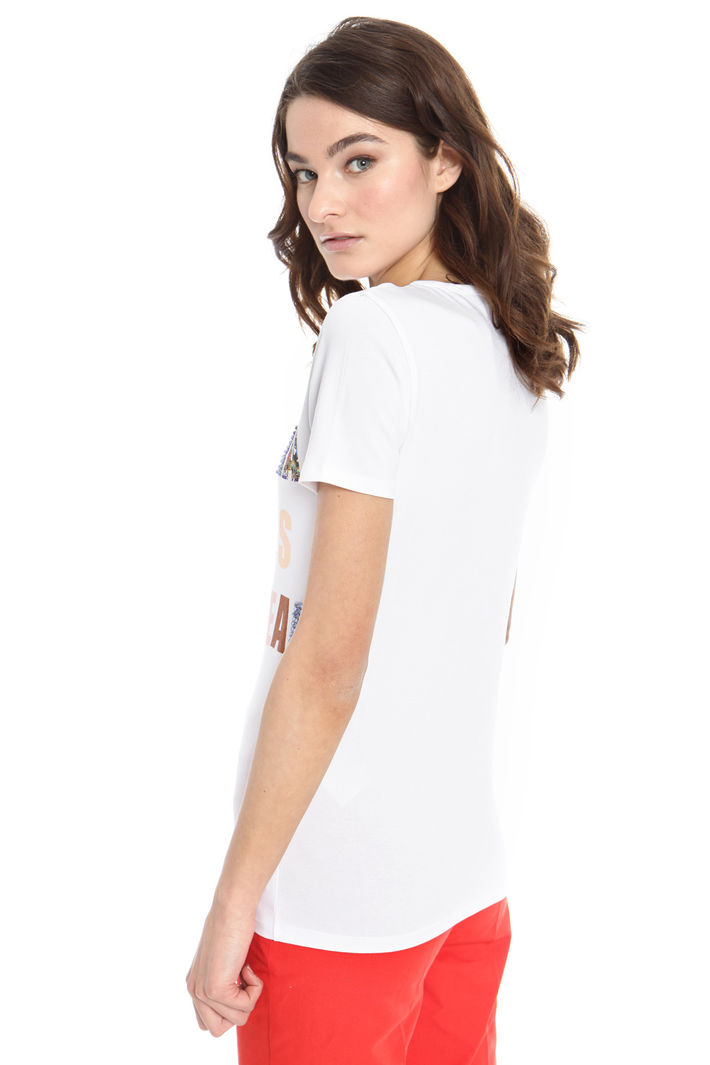 T-shirt con stampe e strass Fashion Market T-shirt con stampe e strass Fashion Market