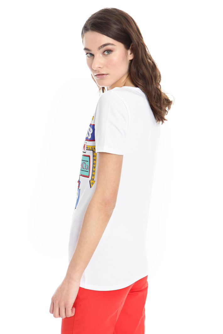 T-shirt con stampe e strass Fashion Market T-shirt con stampe e strass Fashion Market