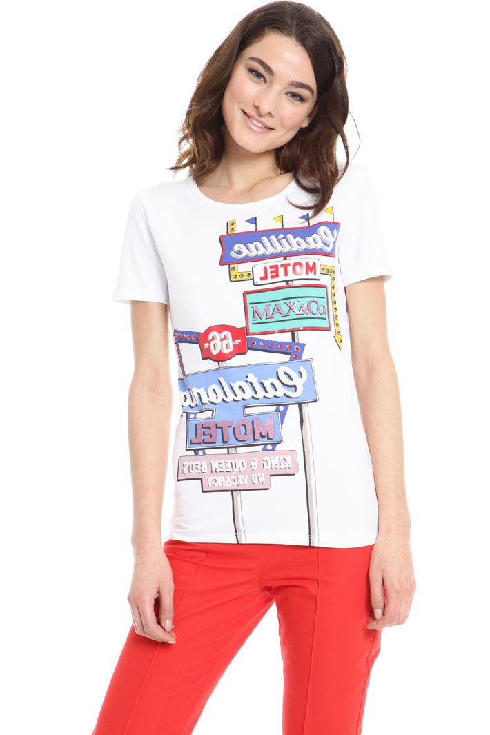 T-shirt con stampe e strass Fashion Market T-shirt con stampe e strass Fashion Market