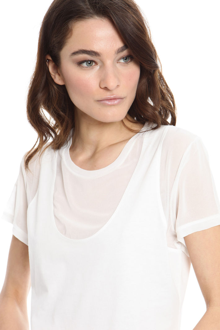 T-shirt bimateriale Fashion Market T-shirt bimateriale Fashion Market