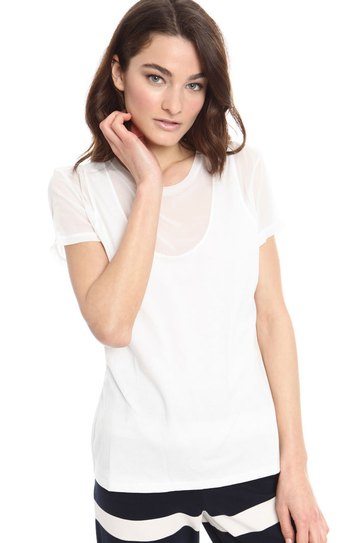 T-shirt bimateriale Fashion Market T-shirt bimateriale Fashion Market