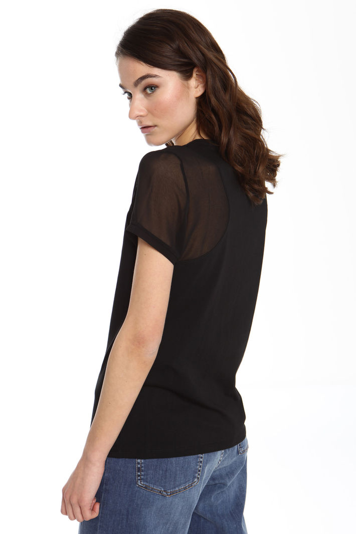 T-shirt bimateriale Fashion Market T-shirt bimateriale Fashion Market