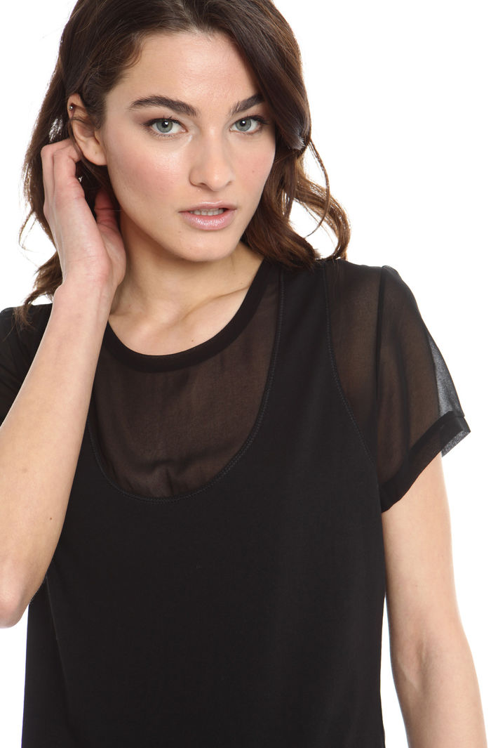 T-shirt bimateriale Fashion Market T-shirt bimateriale Fashion Market