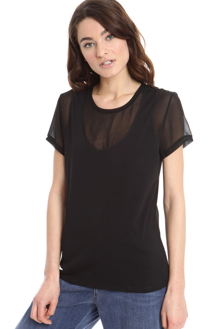 T-shirt bimateriale Fashion Market T-shirt bimateriale Fashion Market