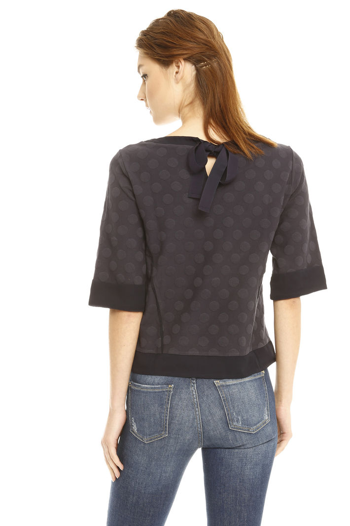 T-shirt matelassé a pois T-shirt matelassé a pois