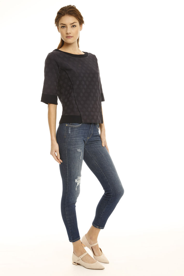 T-shirt matelassé a pois T-shirt matelassé a pois