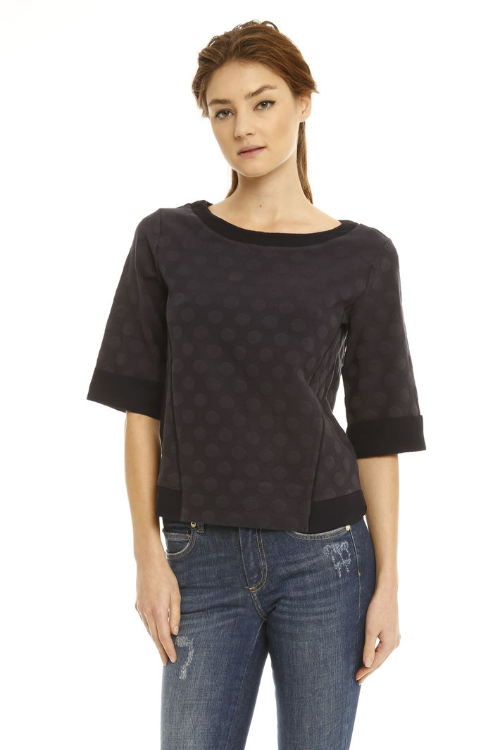T-shirt matelassé a pois T-shirt matelassé a pois