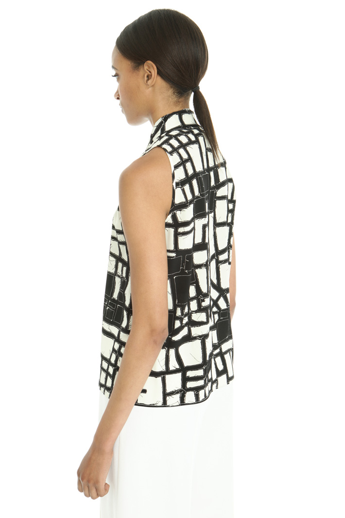 Top con collo a sciarpa Diffusione Tessile Top con collo a sciarpa Diffusione Tessile