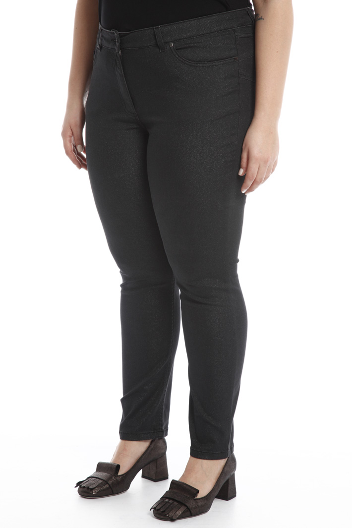 Jeans skinny glitterato Diffusione Tessile Jeans skinny glitterato Diffusione Tessile