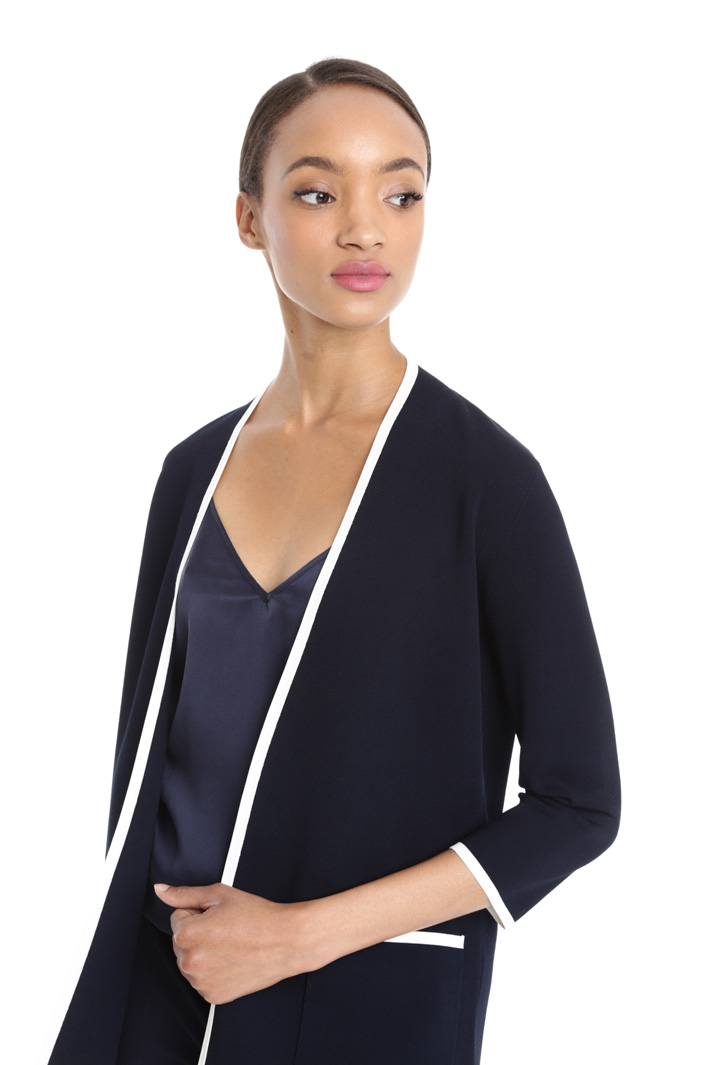 Cardigan in viscosa crepe Diffusione Tessile Cardigan in viscosa crepe Diffusione Tessile