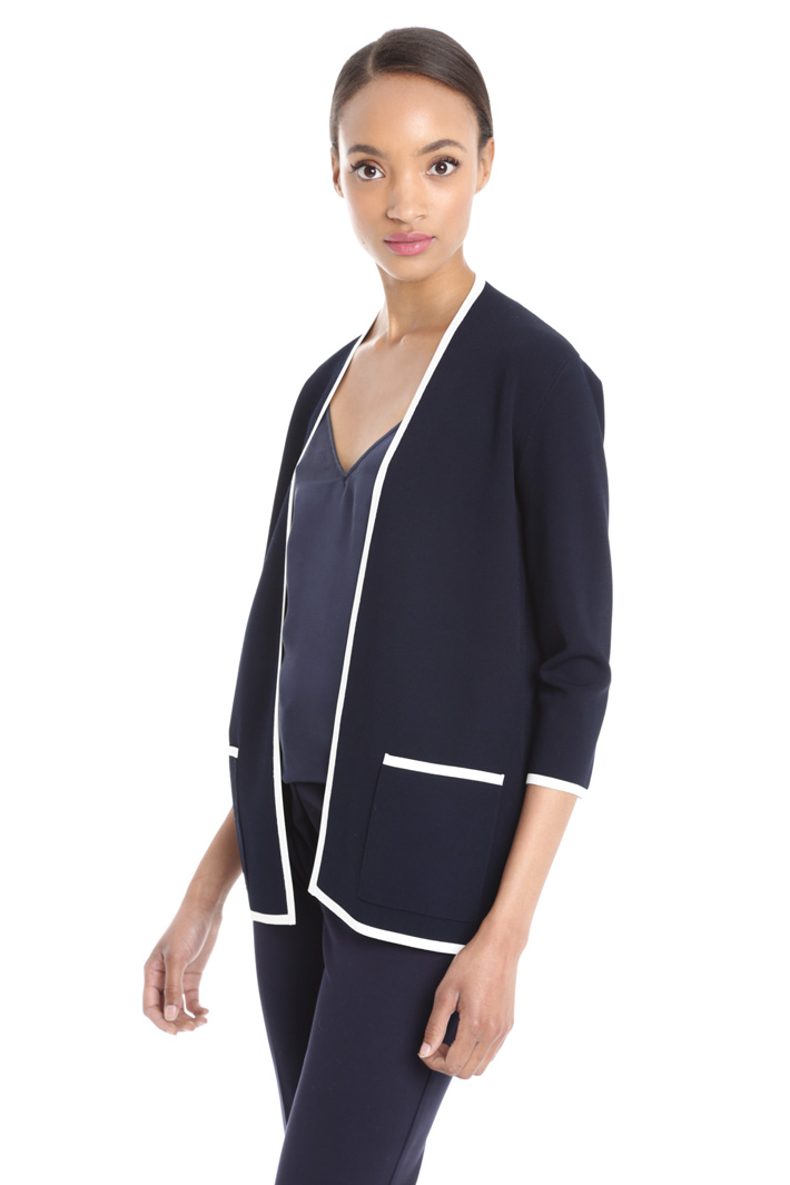 Cardigan in viscosa crepe Diffusione Tessile Cardigan in viscosa crepe Diffusione Tessile