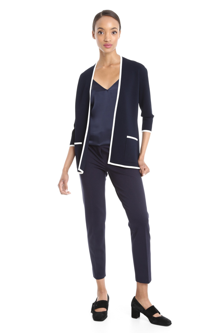 Cardigan in viscosa crepe Diffusione Tessile Cardigan in viscosa crepe Diffusione Tessile