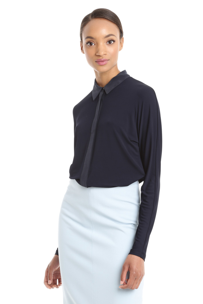 Camicia fluida in viscosa Diffusione Tessile Camicia fluida in viscosa Diffusione Tessile