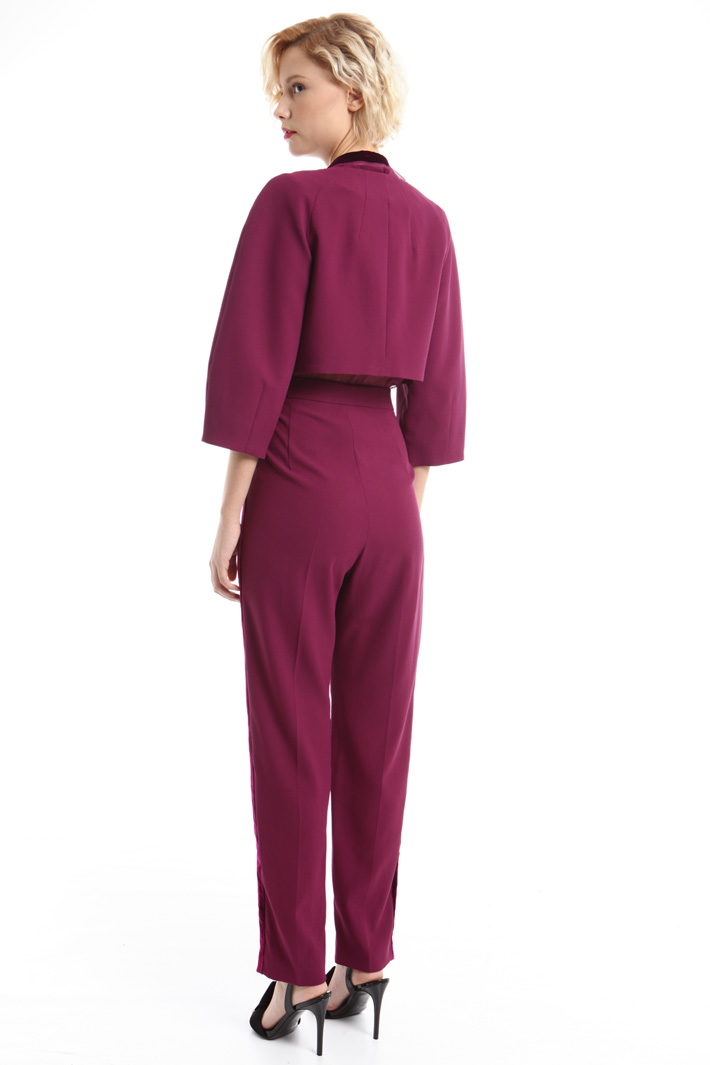 Giacca boxy in tessuto crepe Diffusione Tessile Giacca boxy in tessuto crepe Diffusione Tessile