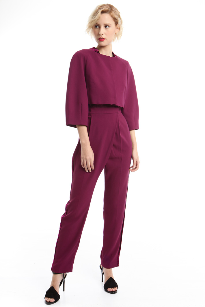 Giacca boxy in tessuto crepe Diffusione Tessile Giacca boxy in tessuto crepe Diffusione Tessile