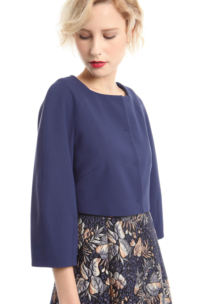 Giacca boxy in tessuto crepe Diffusione Tessile Giacca boxy in tessuto crepe Diffusione Tessile
