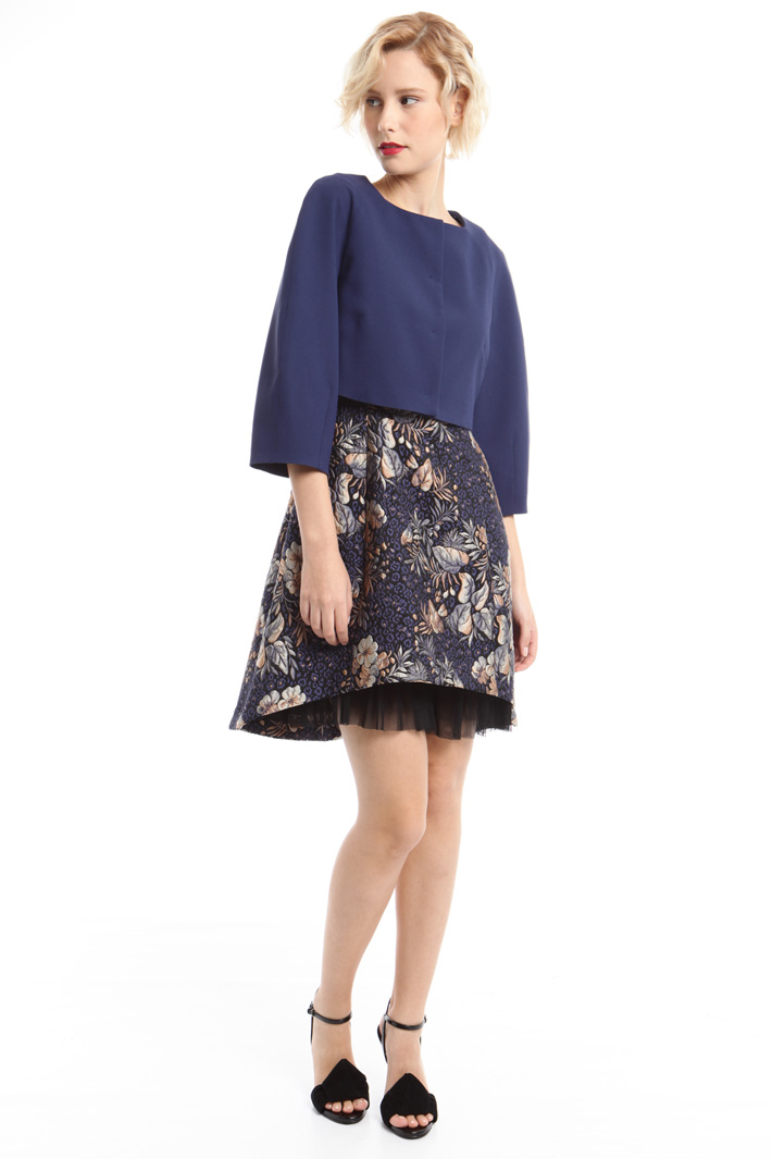 Giacca boxy in tessuto crepe Diffusione Tessile Giacca boxy in tessuto crepe Diffusione Tessile