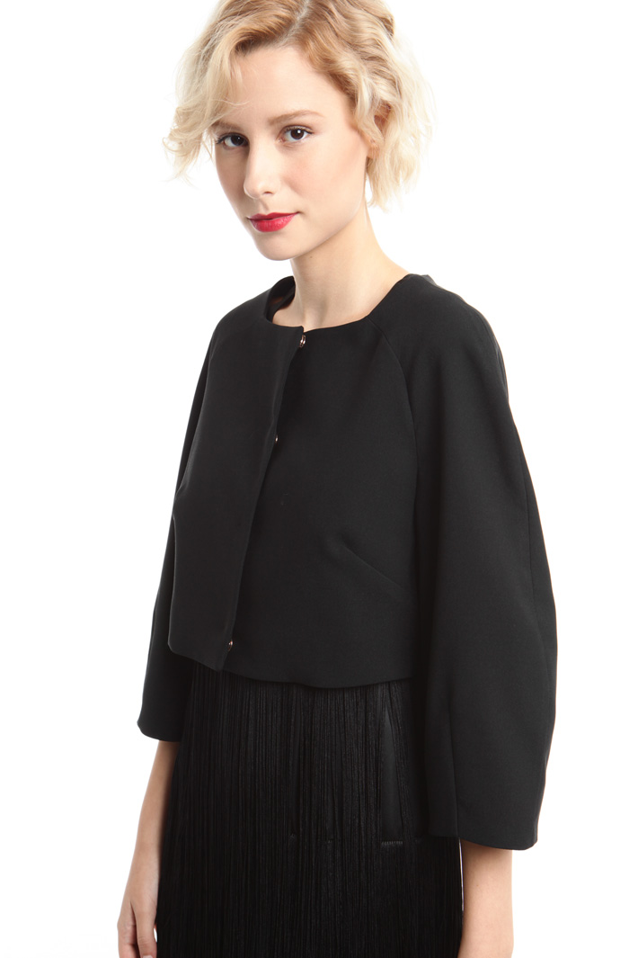 Giacca boxy in tessuto crepe Diffusione Tessile Giacca boxy in tessuto crepe Diffusione Tessile