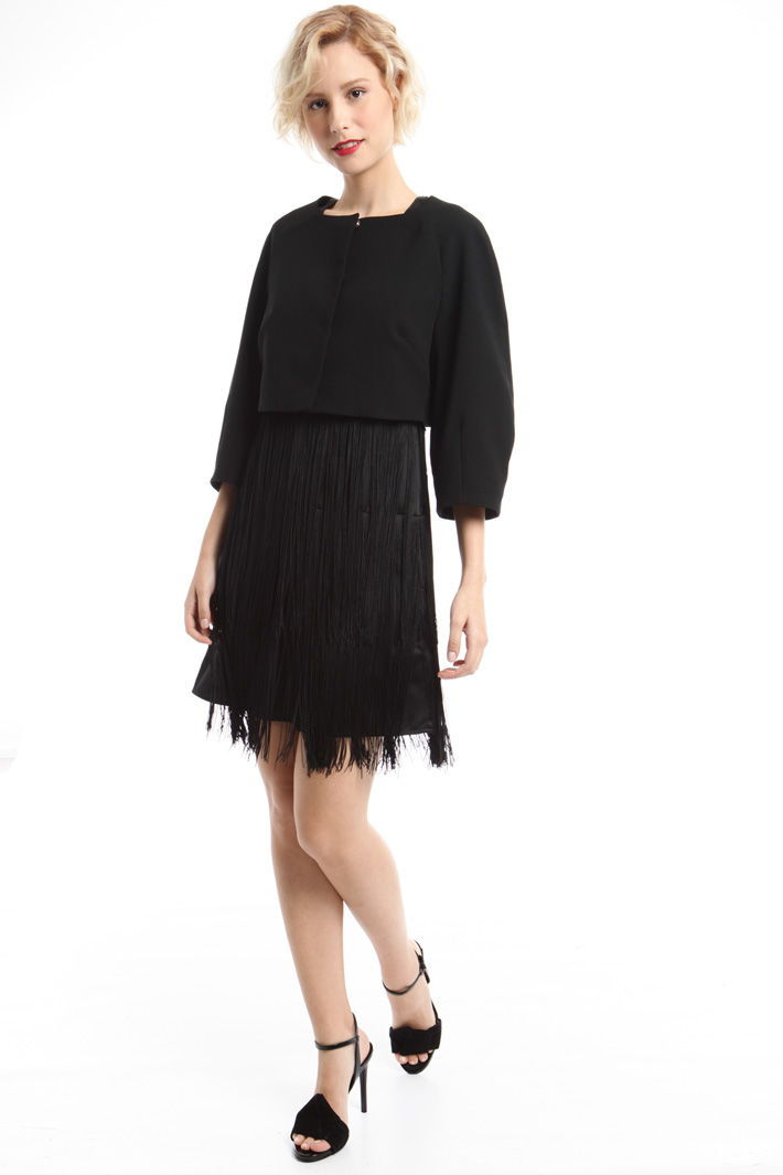 Giacca boxy in tessuto crepe Diffusione Tessile Giacca boxy in tessuto crepe Diffusione Tessile
