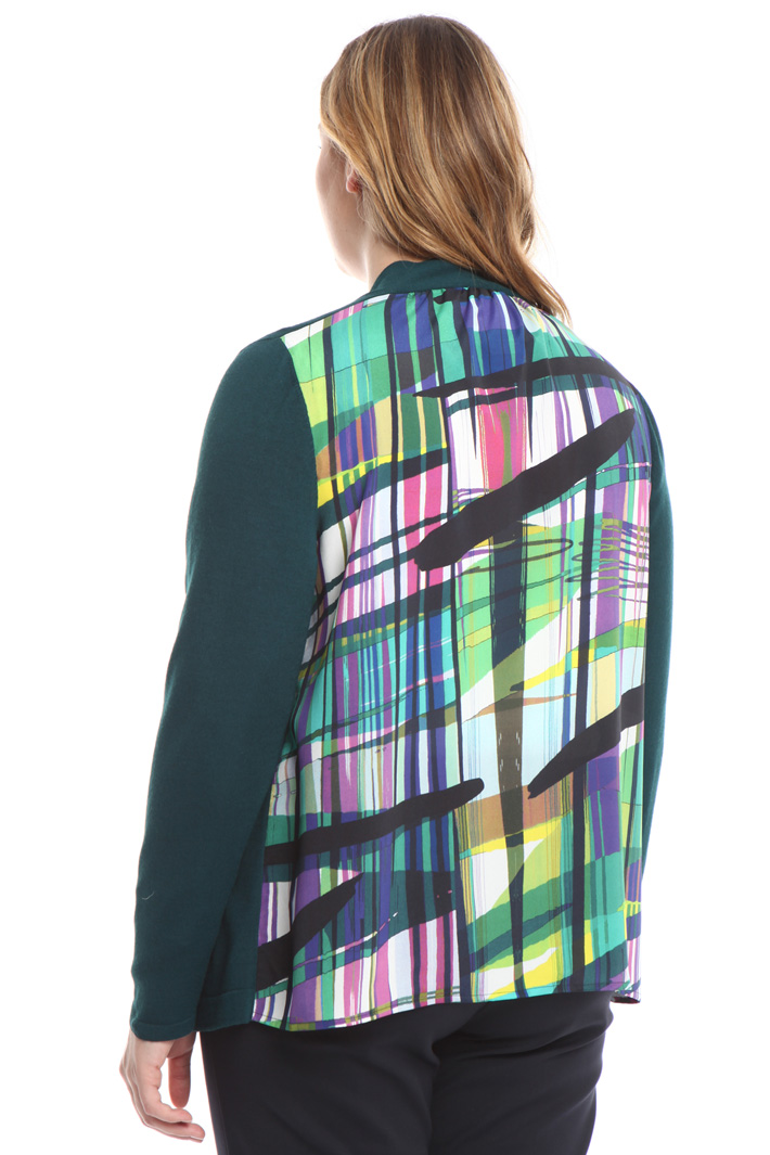 Cardigan in maglia e crepe Diffusione Tessile Cardigan in maglia e crepe Diffusione Tessile