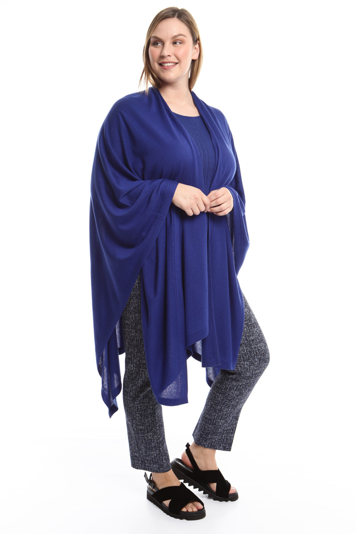 Poncho in seta misto cashmere Diffusione Tessile Poncho in seta misto cashmere Diffusione Tessile