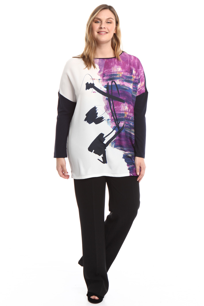 T-shirt a kimono con stampa Diffusione Tessile T-shirt a kimono con stampa Diffusione Tessile