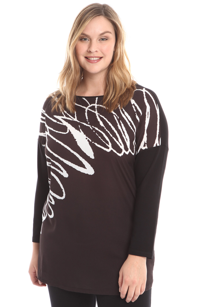 T-shirt a kimono con stampa Diffusione Tessile T-shirt a kimono con stampa Diffusione Tessile