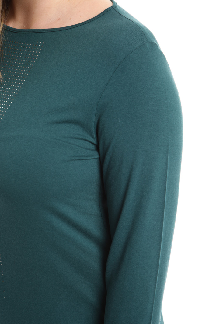T-shirt in jersey con strass Diffusione Tessile T-shirt in jersey con strass Diffusione Tessile