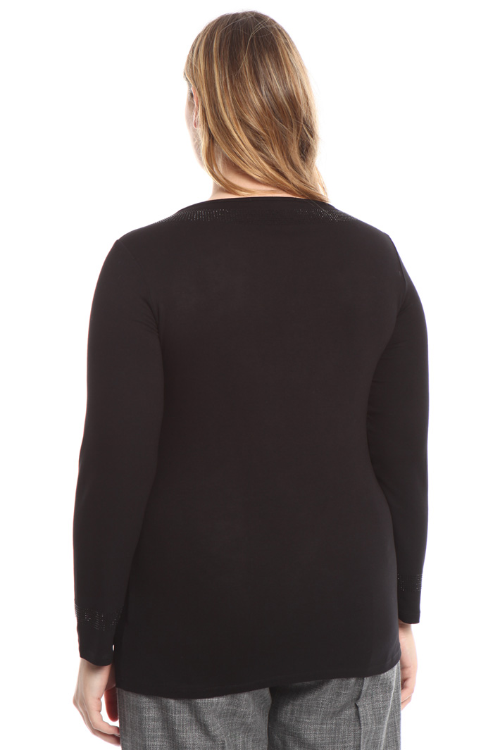 T-shirt in jersey con strass Diffusione Tessile T-shirt in jersey con strass Diffusione Tessile