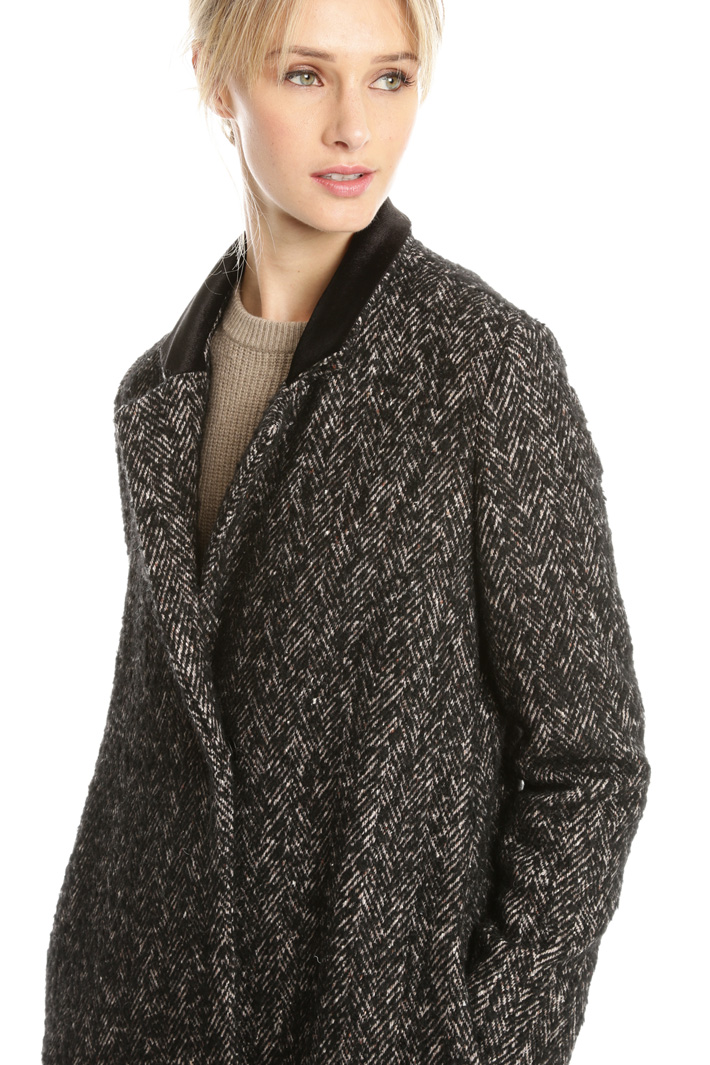 Cappotto in tweed di lana Diffusione Tessile Cappotto in tweed di lana Diffusione Tessile