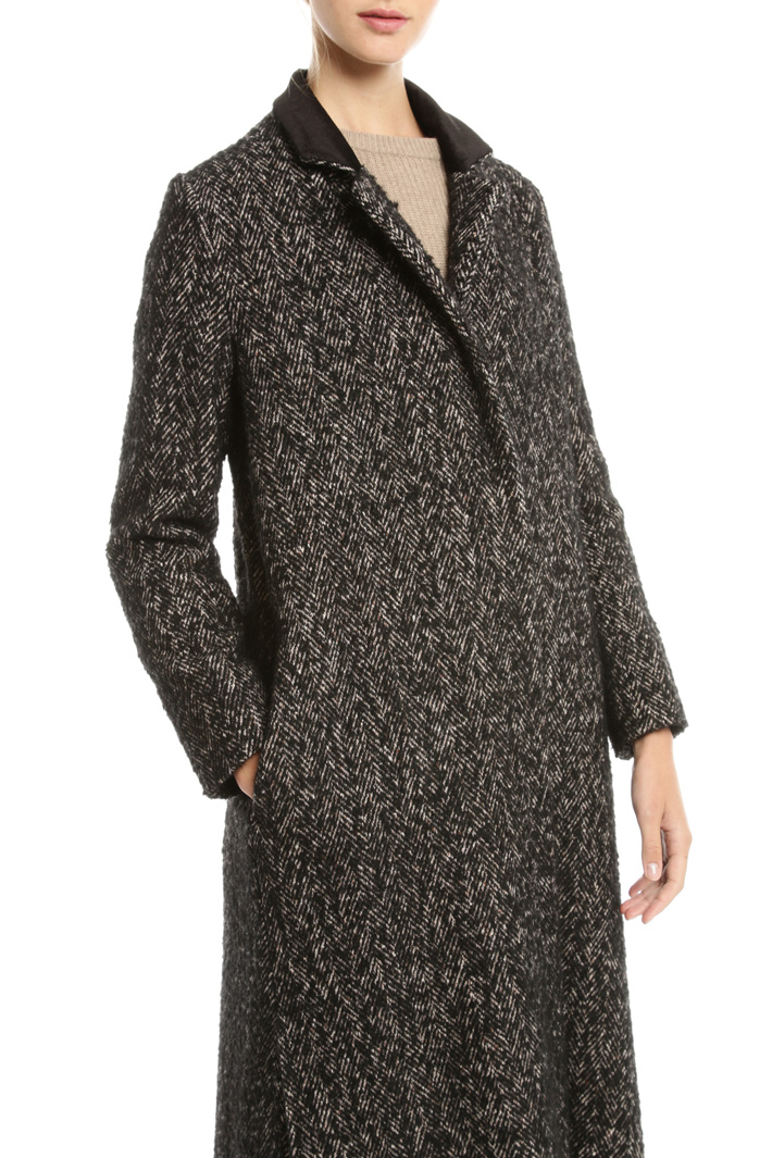 Cappotto in tweed di lana Diffusione Tessile Cappotto in tweed di lana Diffusione Tessile