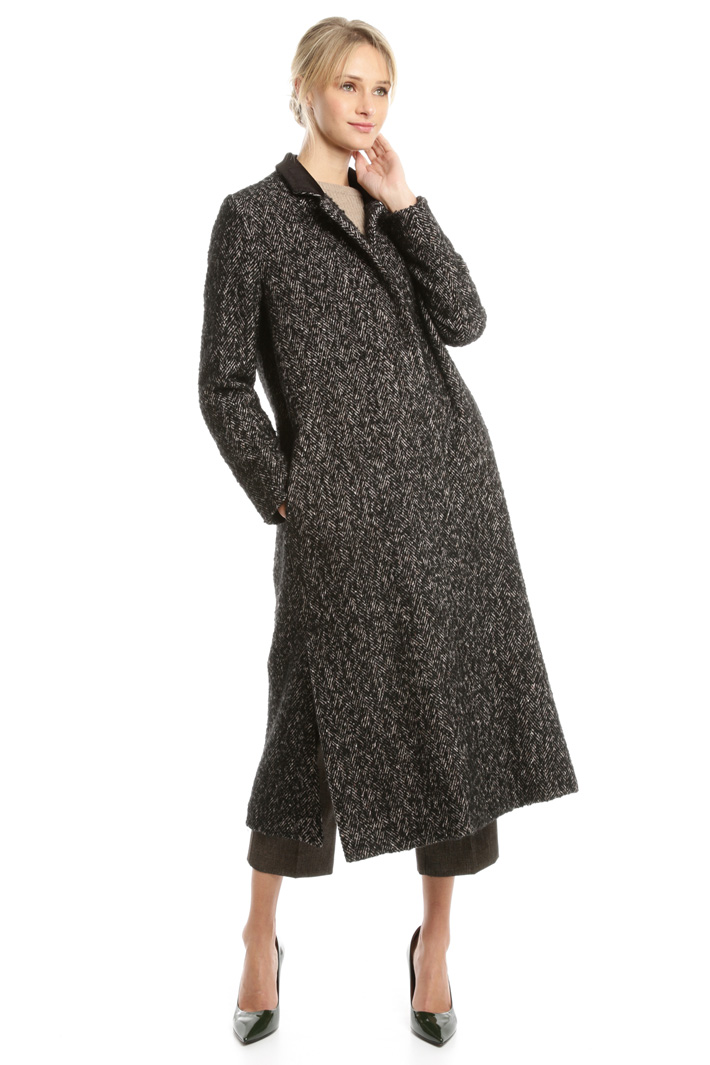 Cappotto in tweed di lana Diffusione Tessile Cappotto in tweed di lana Diffusione Tessile