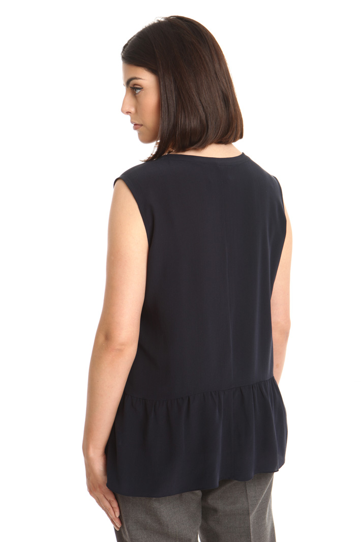 Top in seta con balza Diffusione Tessile Top in seta con balza Diffusione Tessile
