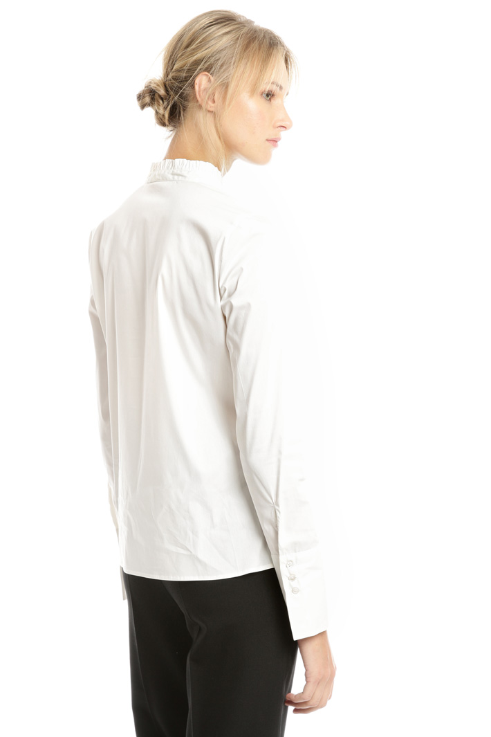 Camicia con collo arricciato Diffusione Tessile Camicia con collo arricciato Diffusione Tessile