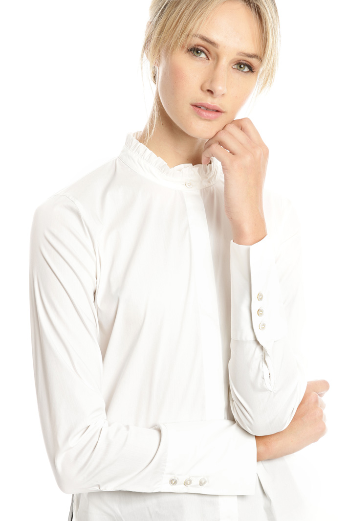Camicia con collo arricciato Diffusione Tessile Camicia con collo arricciato Diffusione Tessile