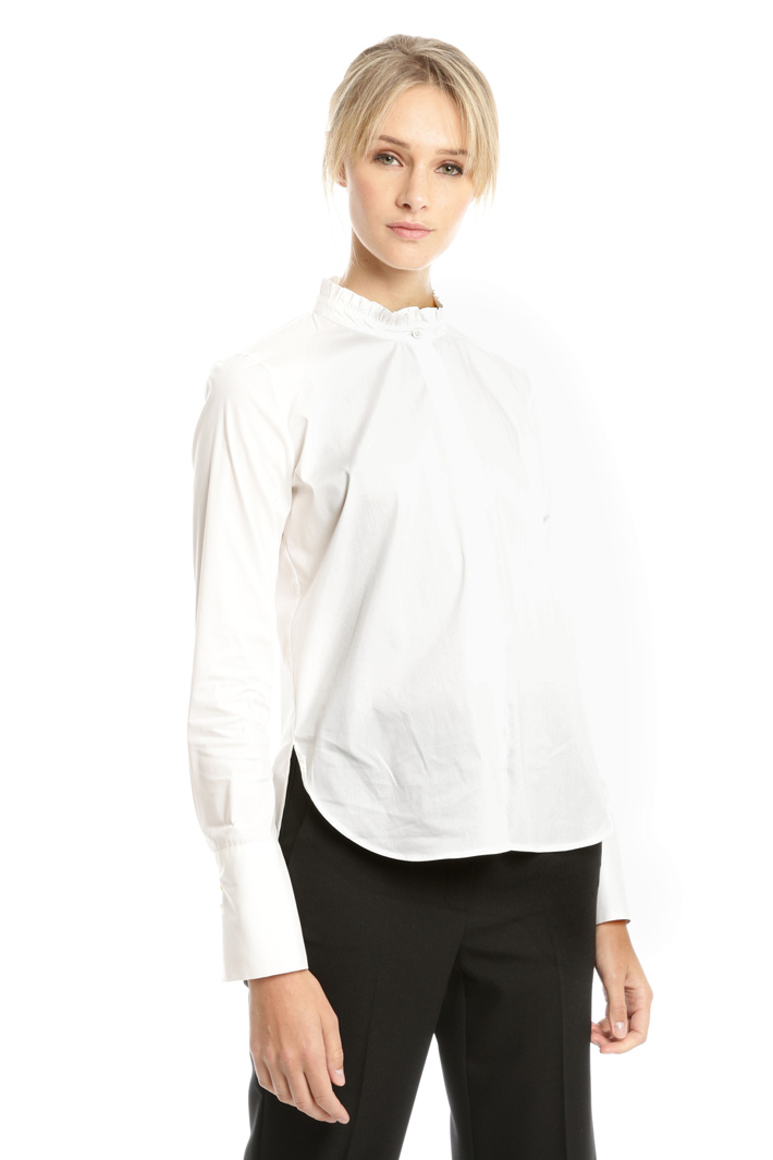 Camicia con collo arricciato Diffusione Tessile Camicia con collo arricciato Diffusione Tessile