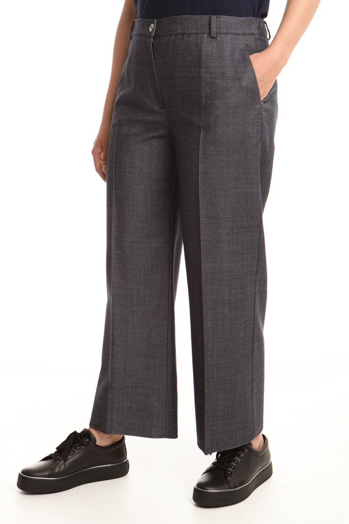 Pantalone linea dritta in lana Diffusione Tessile Pantalone linea dritta in lana Diffusione Tessile