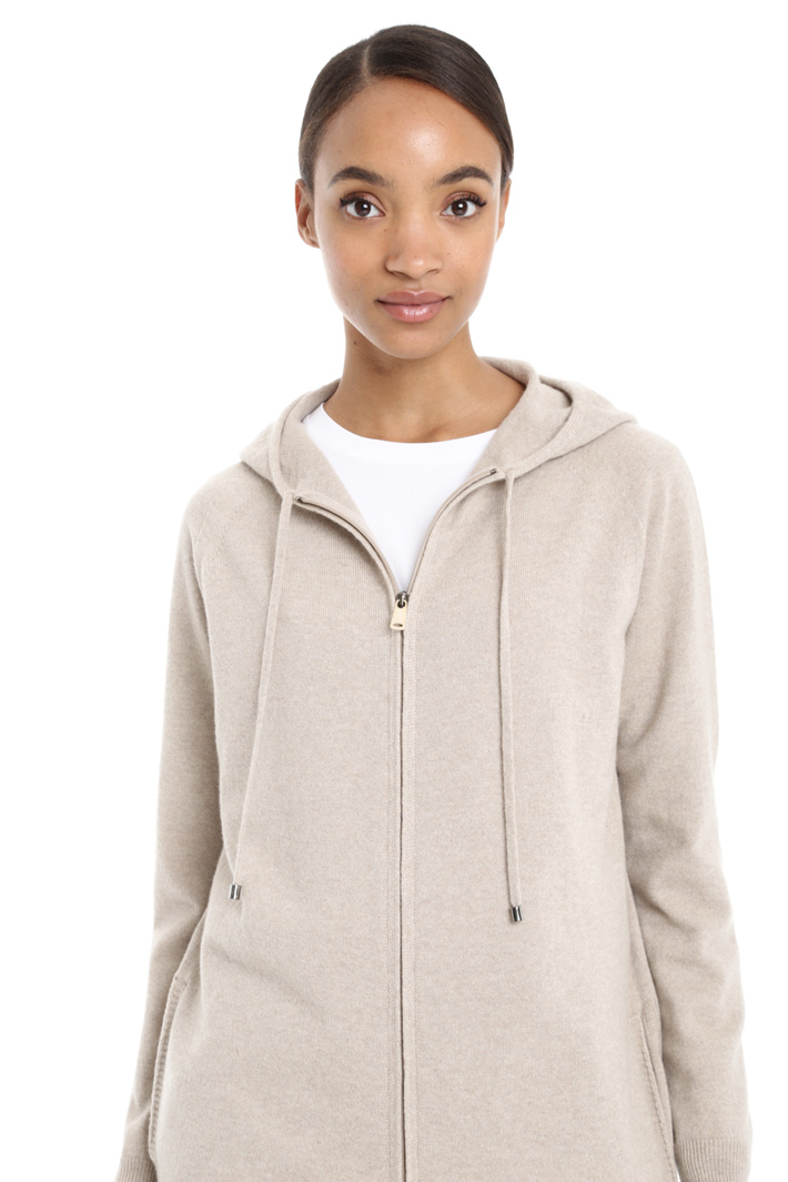 Cardigan con zip in cashmere Diffusione Tessile Cardigan con zip in cashmere Diffusione Tessile